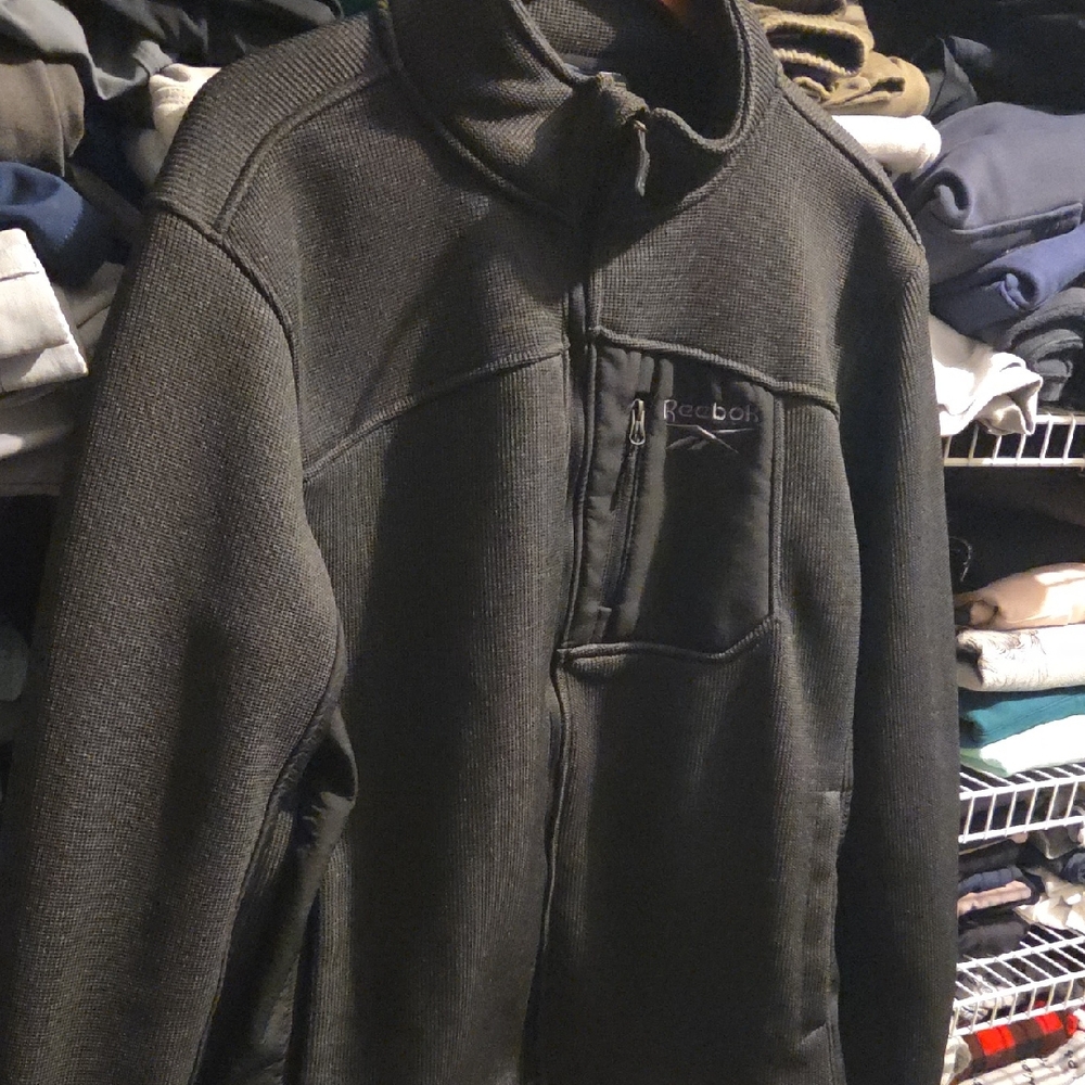 Reebok Charcoal High-Collar Jacket